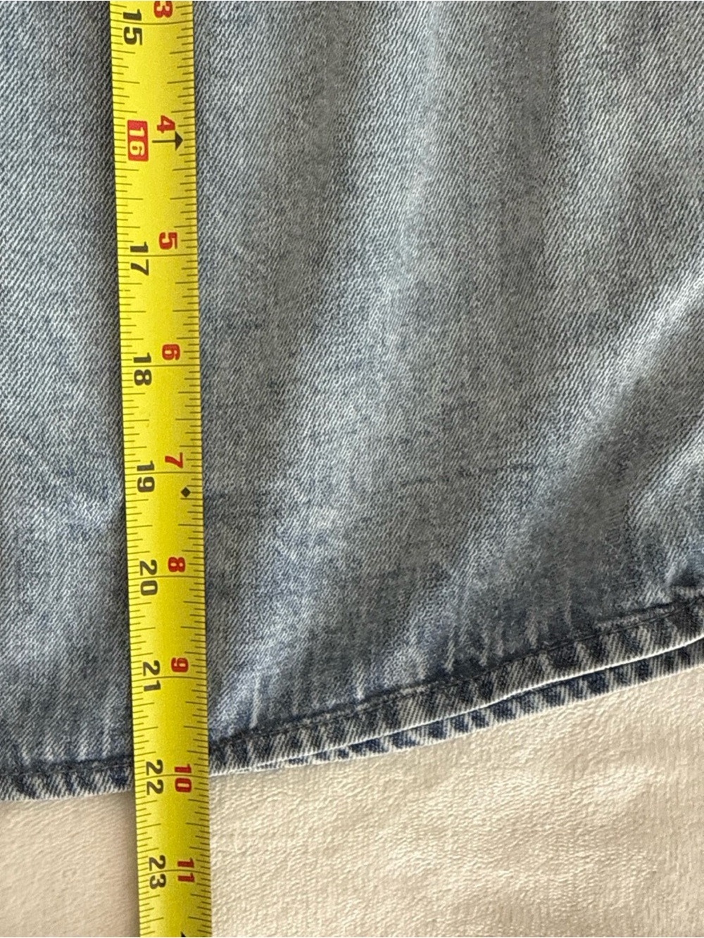 Rails Washed Light Blue Denim Ruffle-Neck Button Down - Picture 9 of 10
